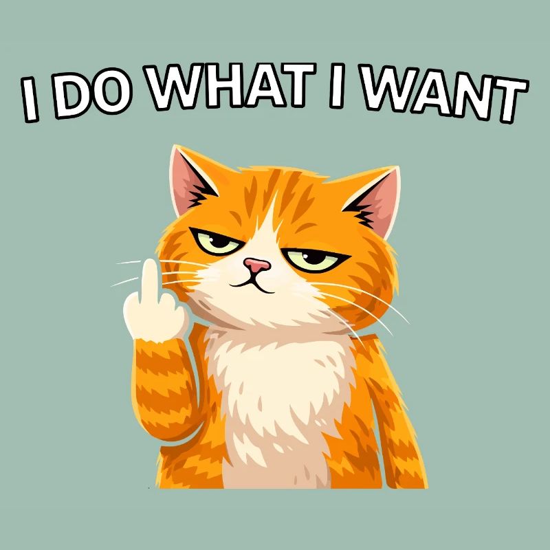 Freche Katze, ich mache, was ich will