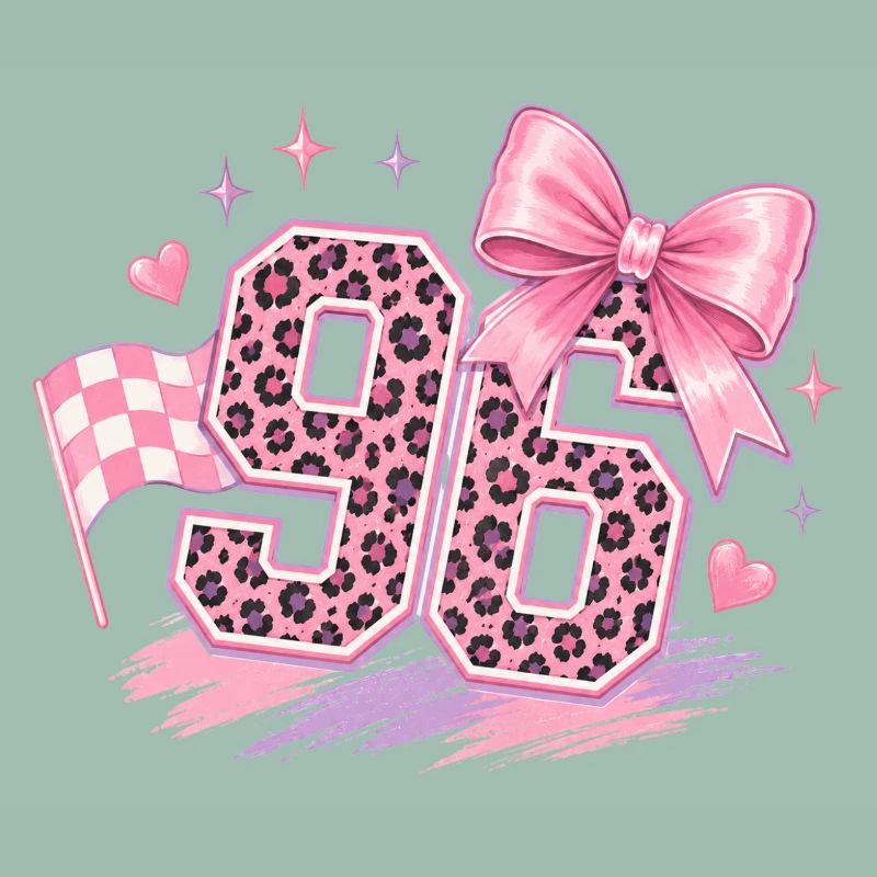 Leopard Pink 96 Glitzer