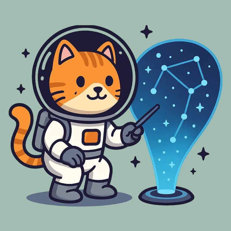 Constellation du chat de l’espace – Kawaii