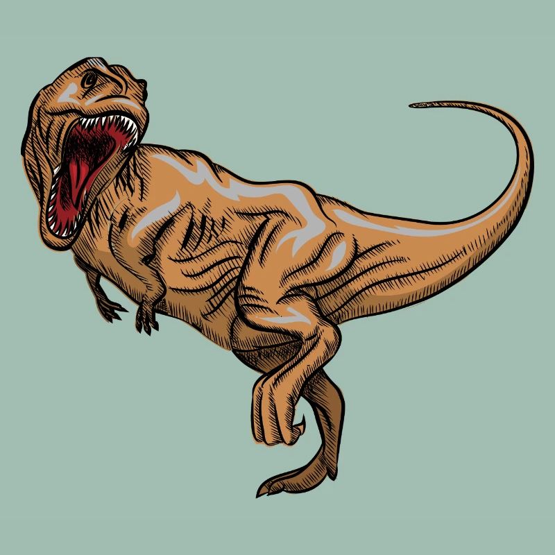 Rex Roaring Vintage Drawing