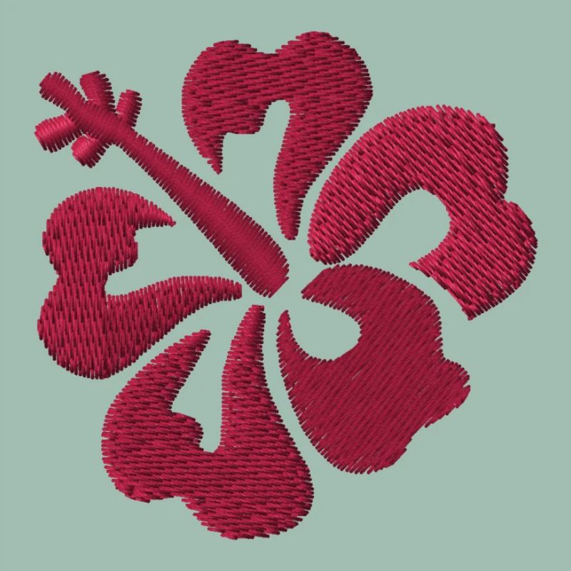 Blume bestickt