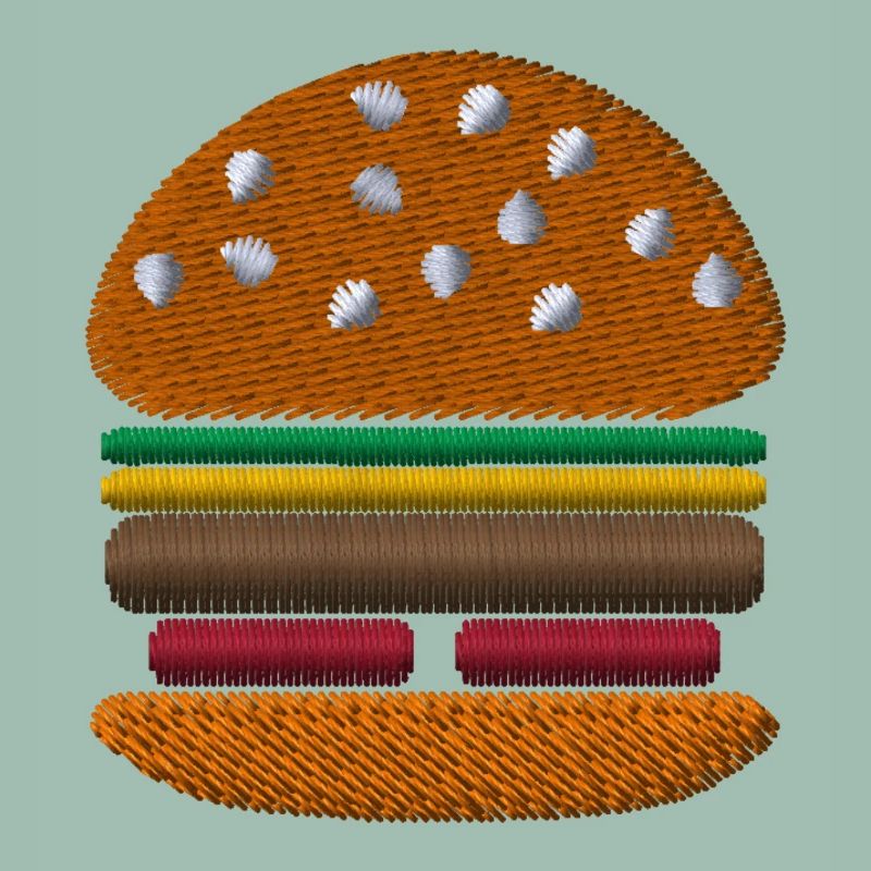 Burger bestickt