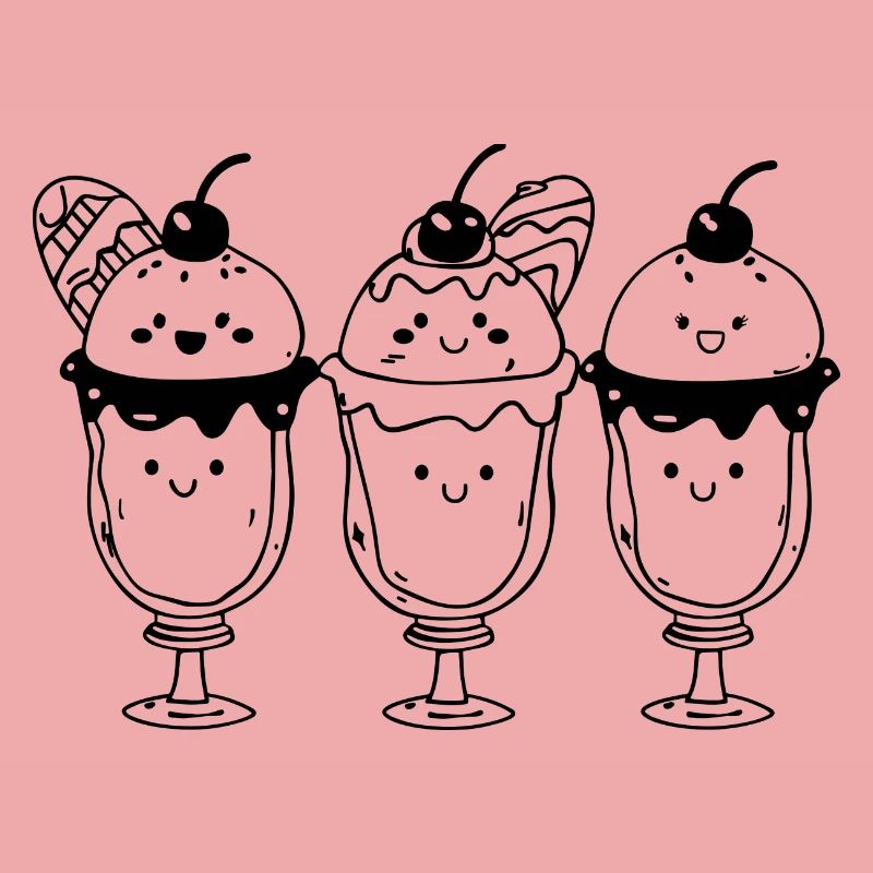 Cartoon Eisbecher