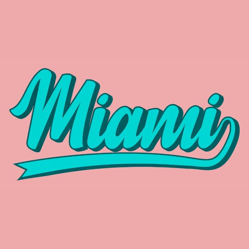 Miami Neon Script Turquoise