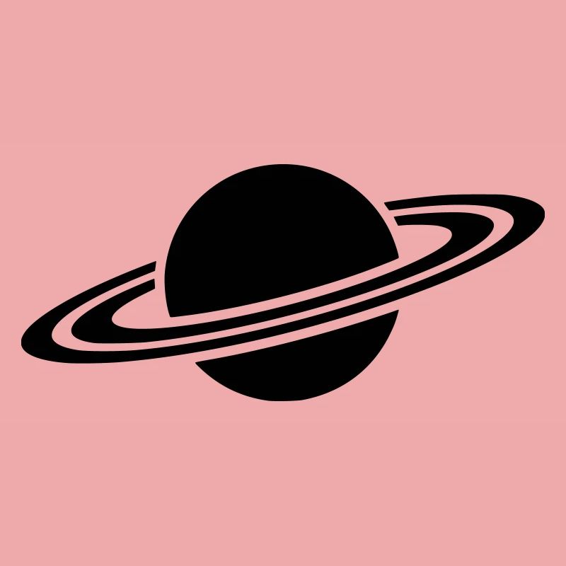 Silhouette de l’anneau de la planète Saturne