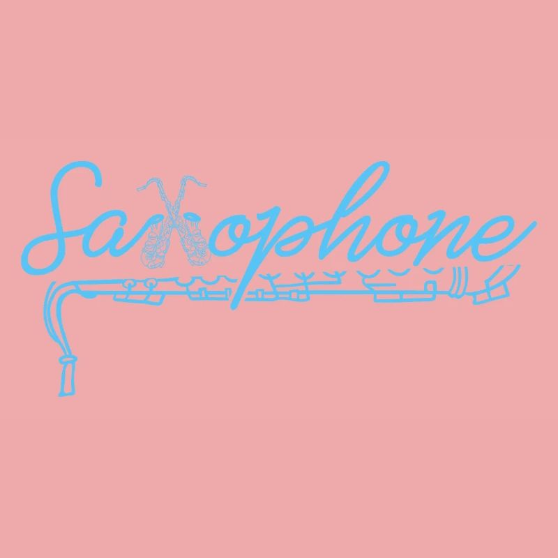 Saxophone Word-Art Jazz Script