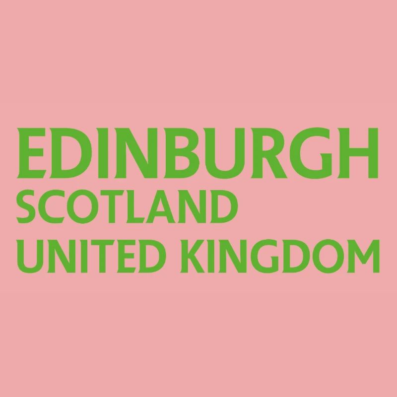 Édimbourg – Écosse Textdesign