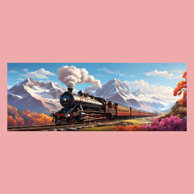 Nostalgischer Eisenbahnzug mit Dampflokomotive