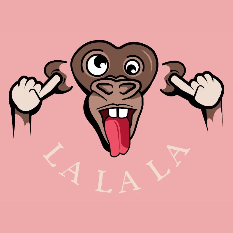drôle singe lalala symbole illustration langue