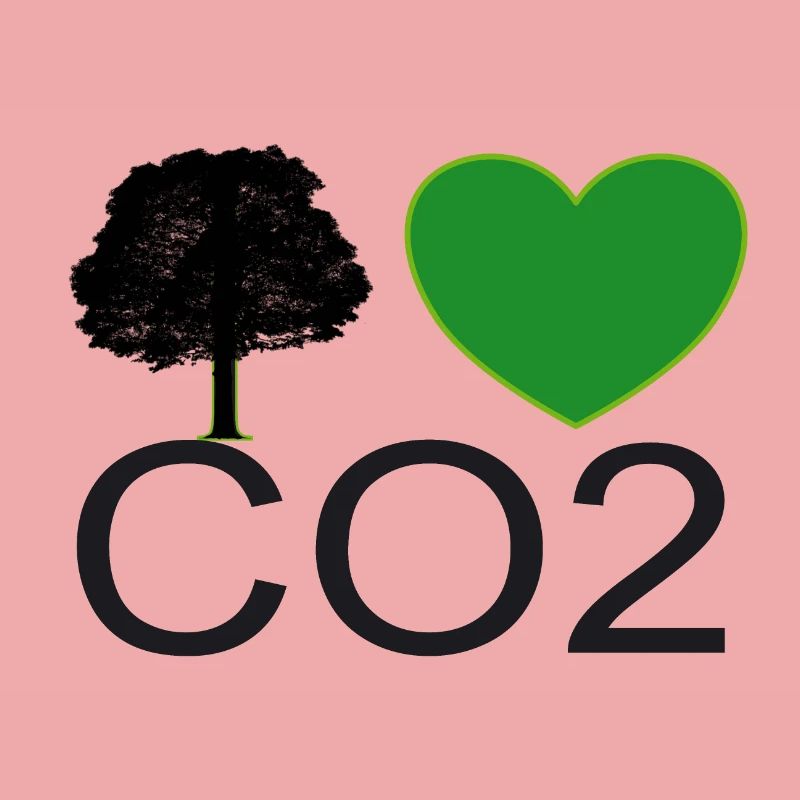 Graphique du cœur J’aime le CO2