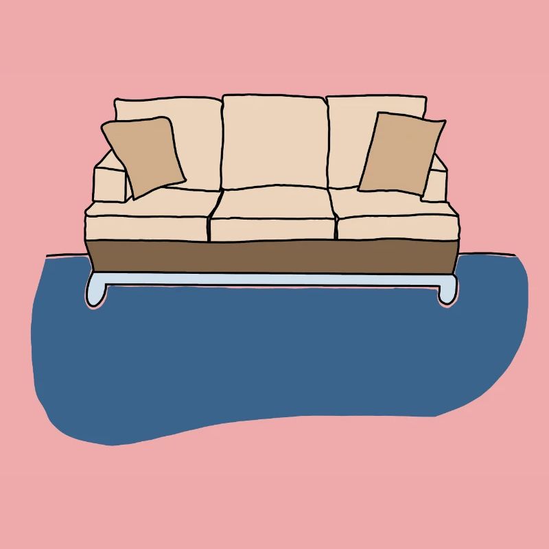 Sofa, bunte Grafik