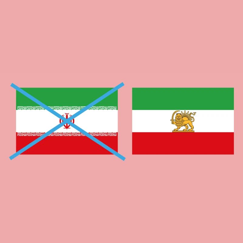 Smashed Iran flags