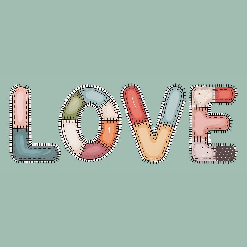 Love Patchwork Sewing Handmade Design