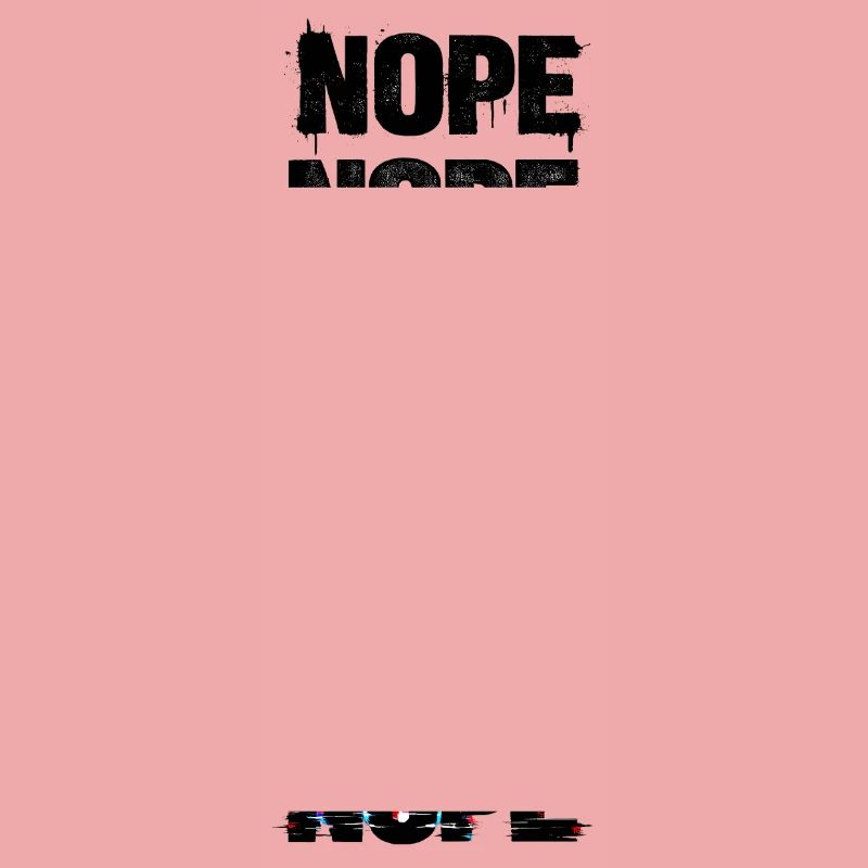 Nein, Neon-Glitch-Textstack