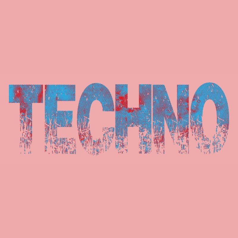 Techno Distressed Text Art