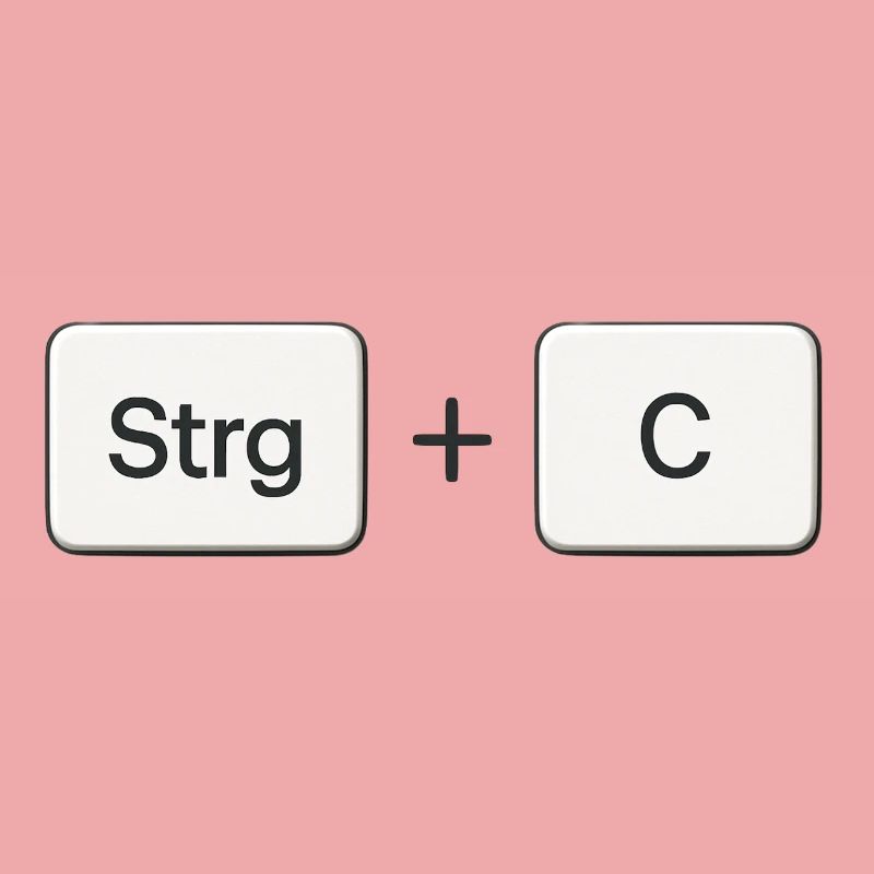 Combinaison de touches Copy Ctrl + C