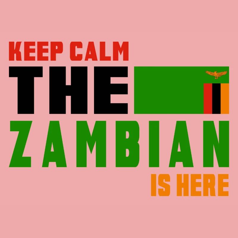 Keep calm Zambia flags design