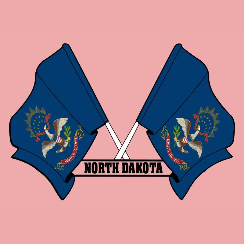 wee flags text NORTH DAKOTA