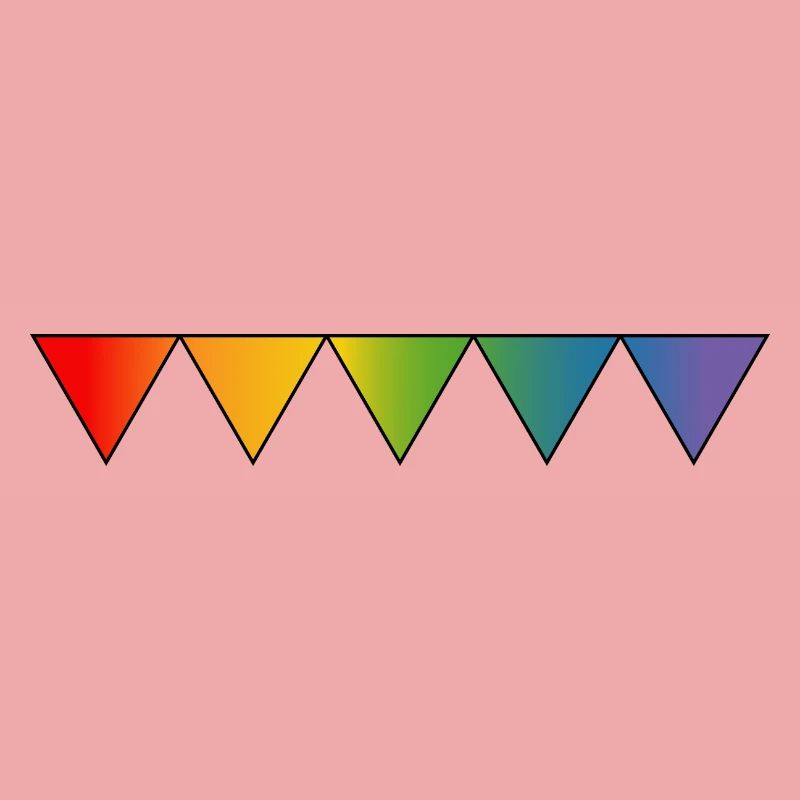 Rainbow queer triangles