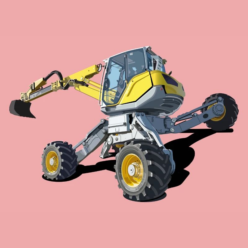 Walking excavator, climbing is his passion