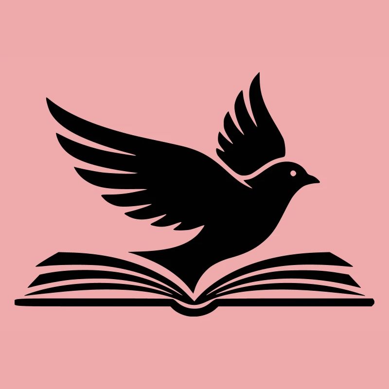  Buch Vogel Silhouette Schwarz