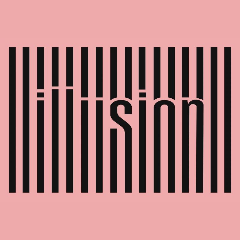 Illusion Barcode Text Art