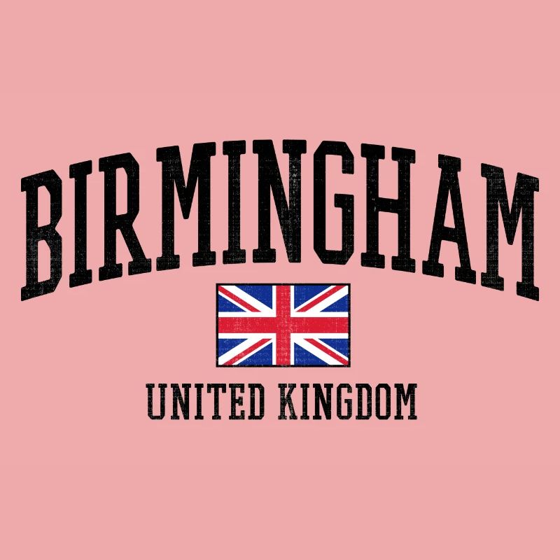 Conception de Birmingham avec drapeau britannique