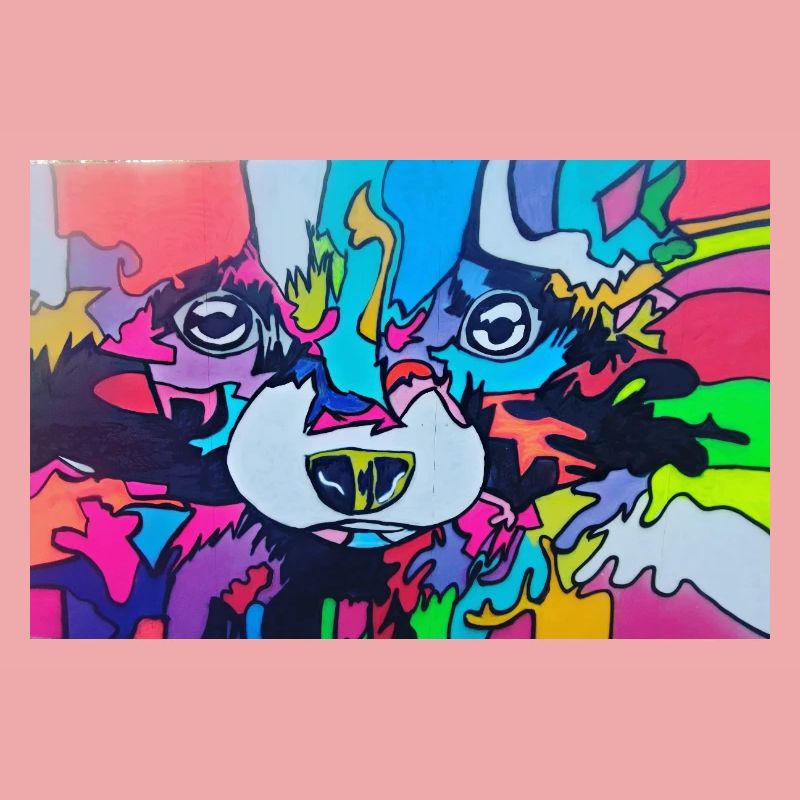 Bunter Waschbär