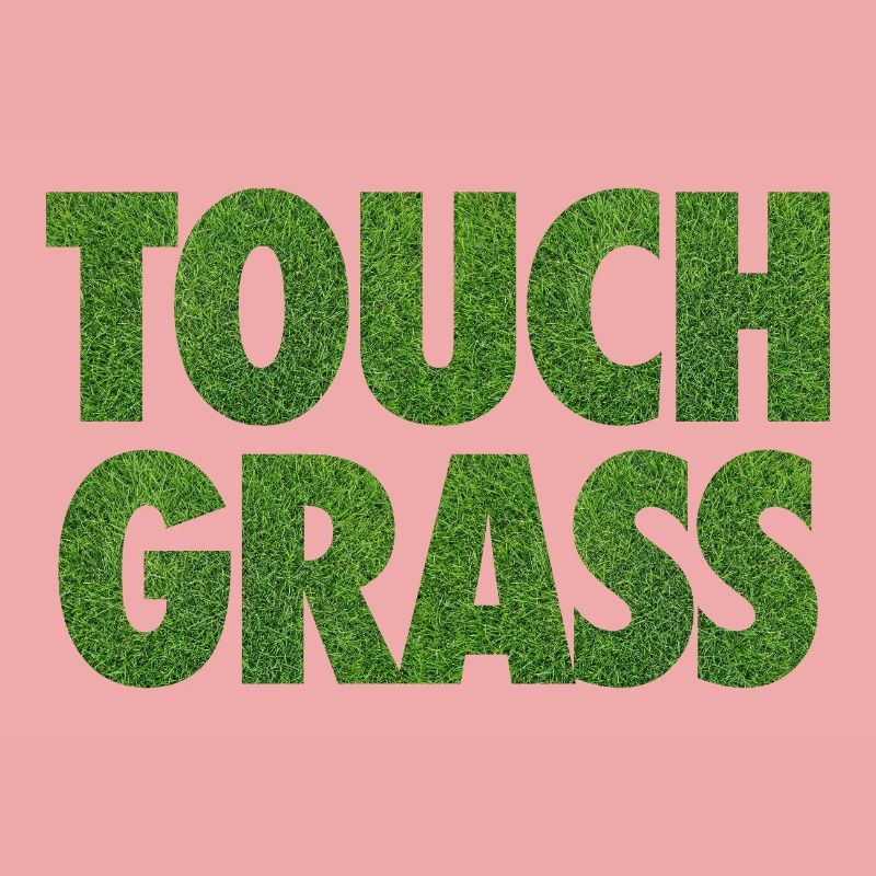 Touch Grass Meme Internet Slogan