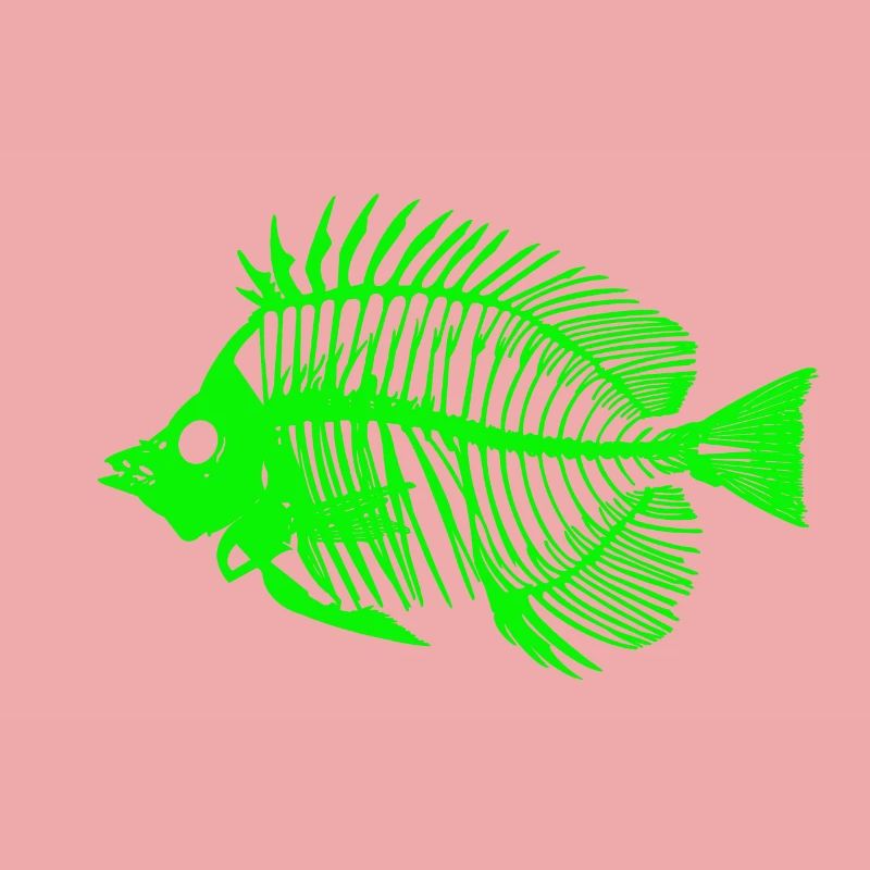 Glowing Fish Skeleton Design