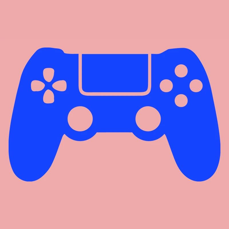 Blaues Gaming-Controller Silhouette