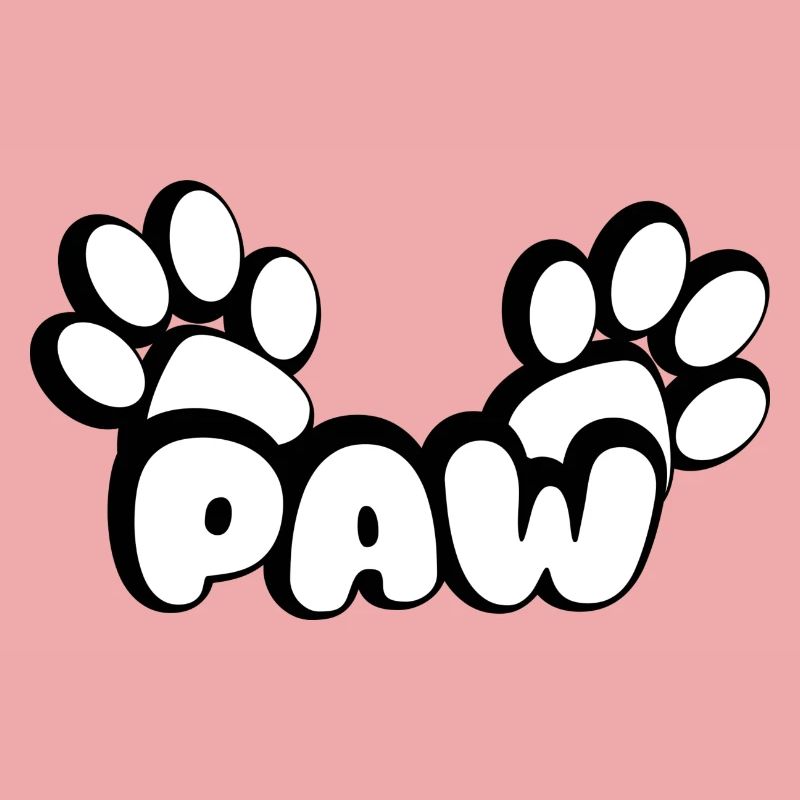 Paw Cat Paws Design with Two Paws