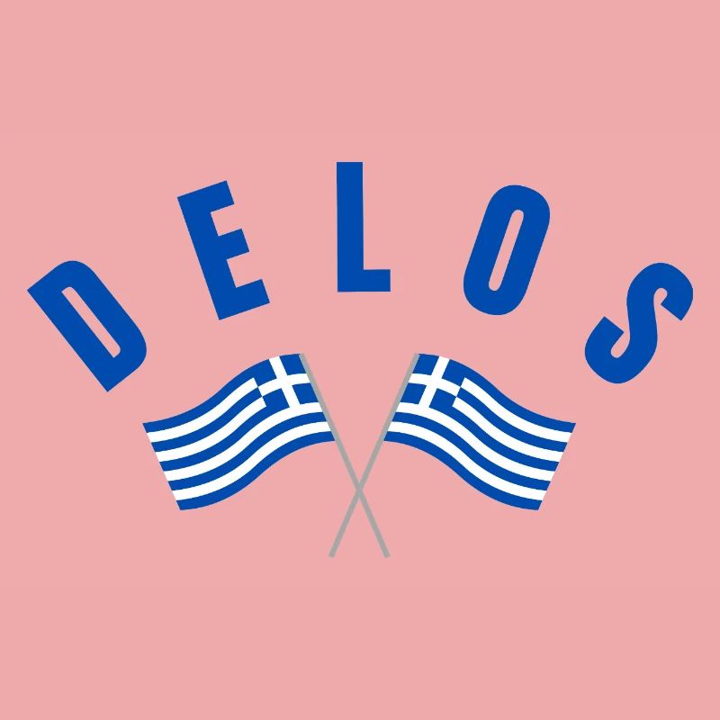 Drapeaux grecs de Delos Traversé