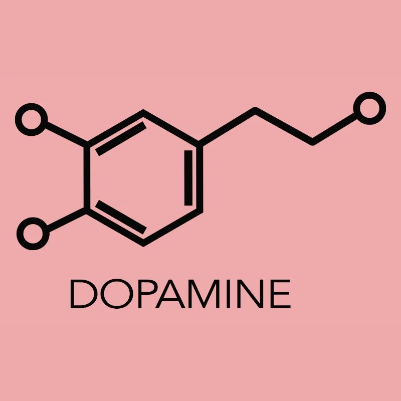 Dopamine Molecule Minimalist Science Design
