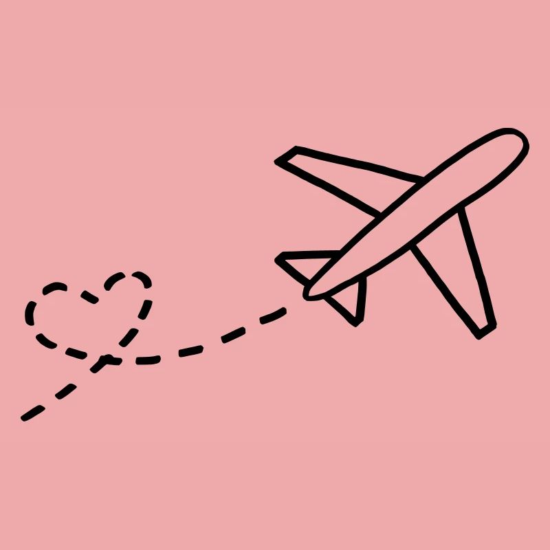 Herz und Flugzeug