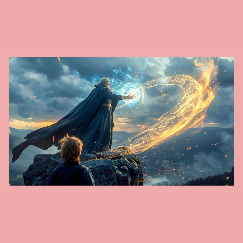 Merlin et Arthur dirigent les chevaliers