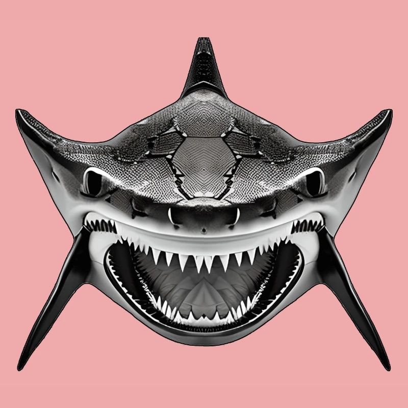 Requin avec la gueule ouverte