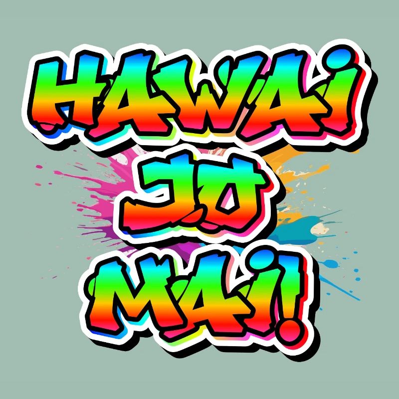 Hawaï Hello 😎 Neon Design Dialecte Vacances Souhaits
