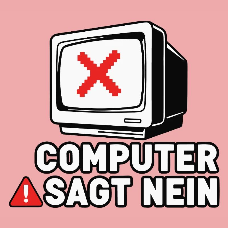 Computer Sagt Nein Retro Pixel