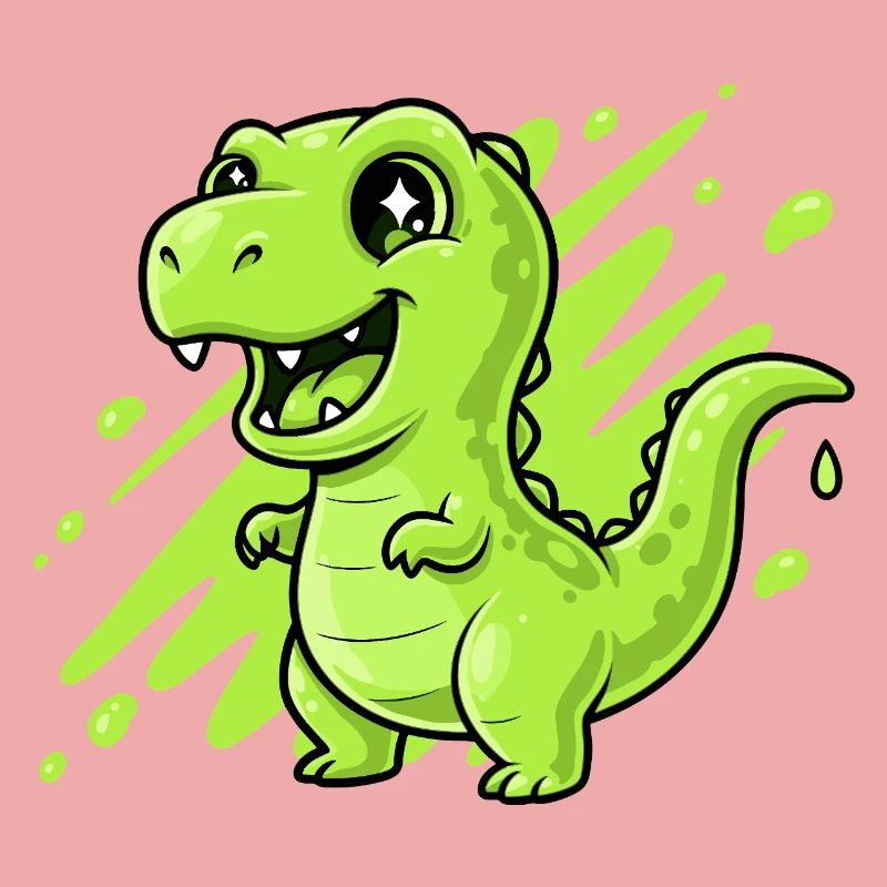 Green Slime Dino Comic