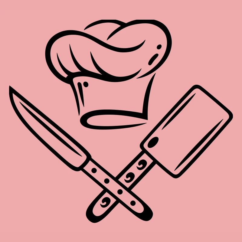 Kochen, Kochmütze mit Messer