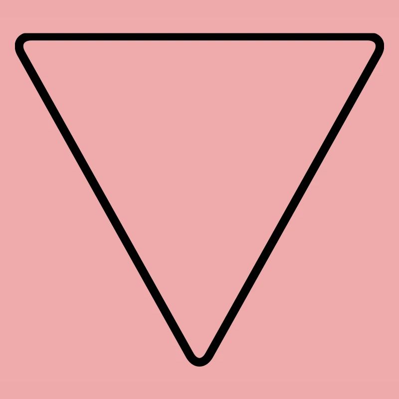 Triangle avec coins arrondis comme panneau d’avertissement