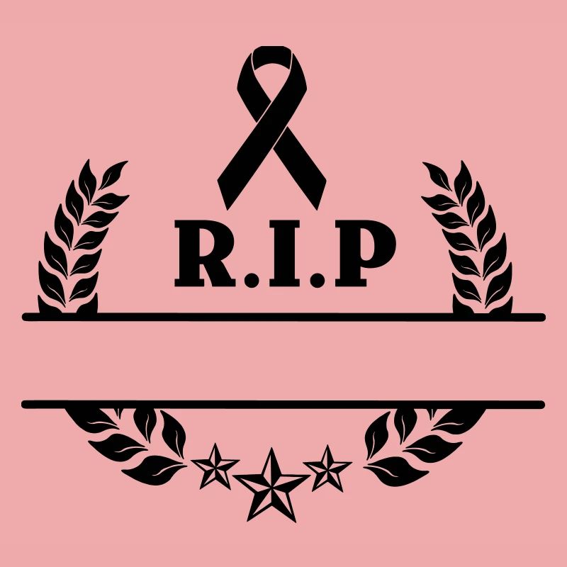 Rest in peace Logo laurel wreath