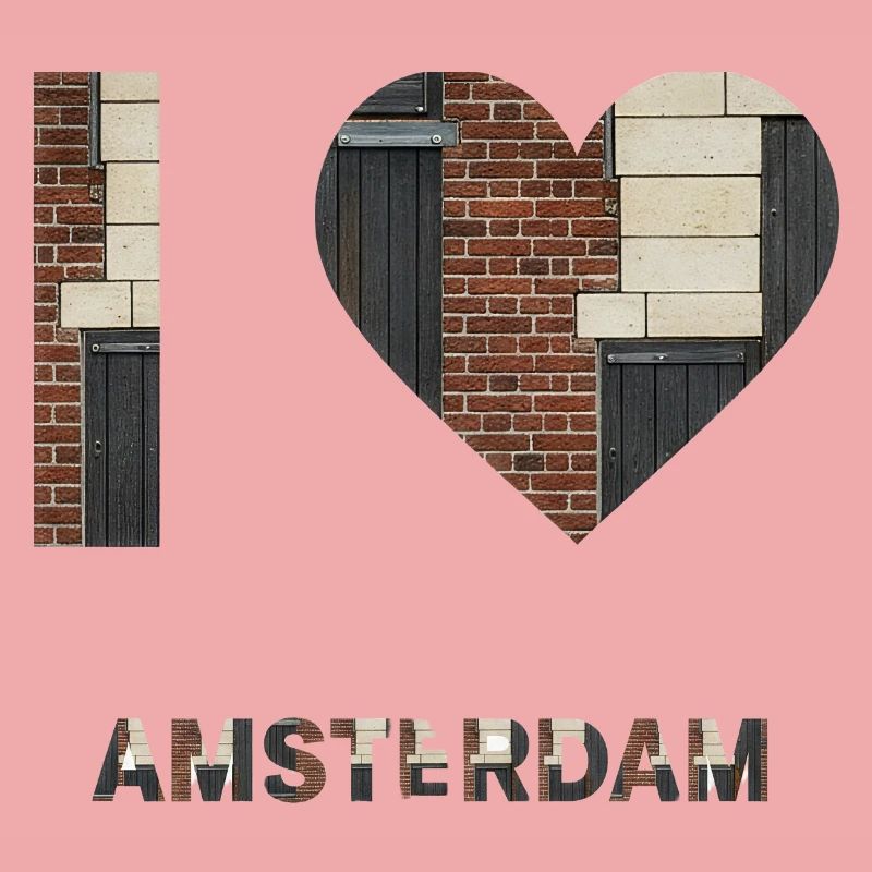 Amsterdam Brick Heart Emblem Tee