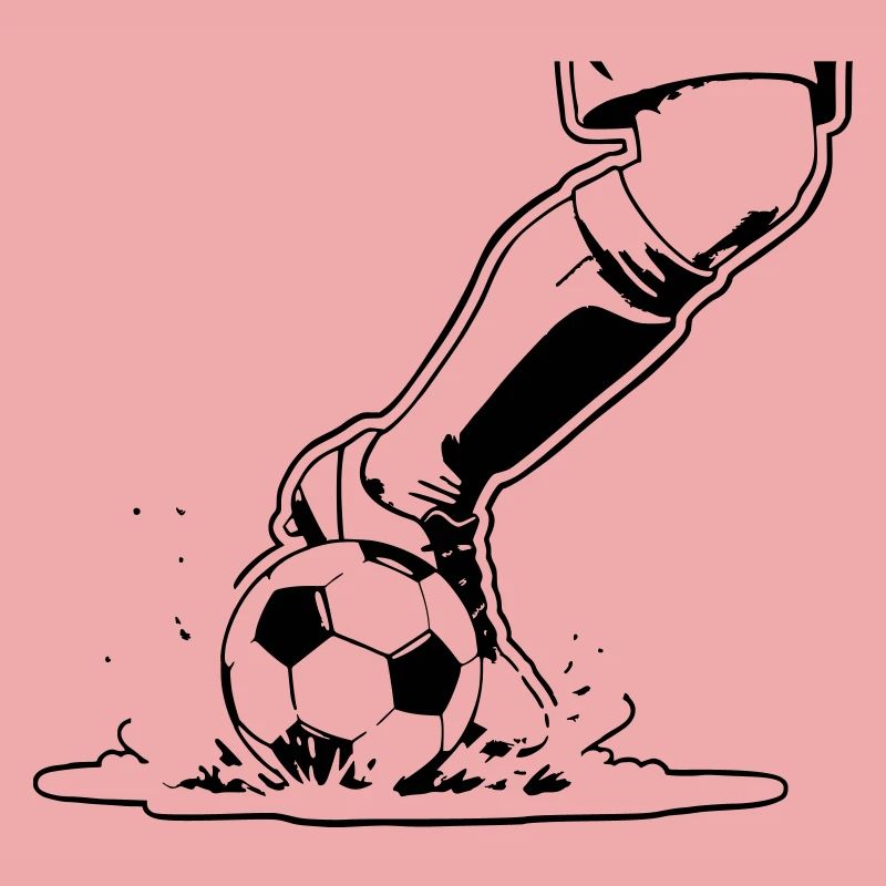 Soccer Shot Closeup Kick Vector