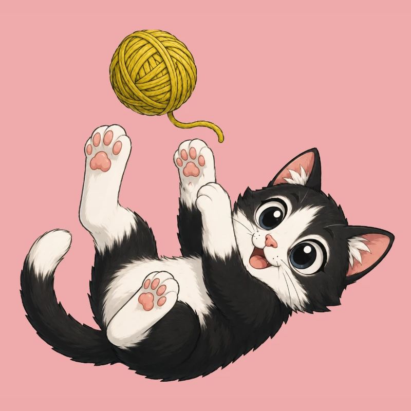 Kitten plays