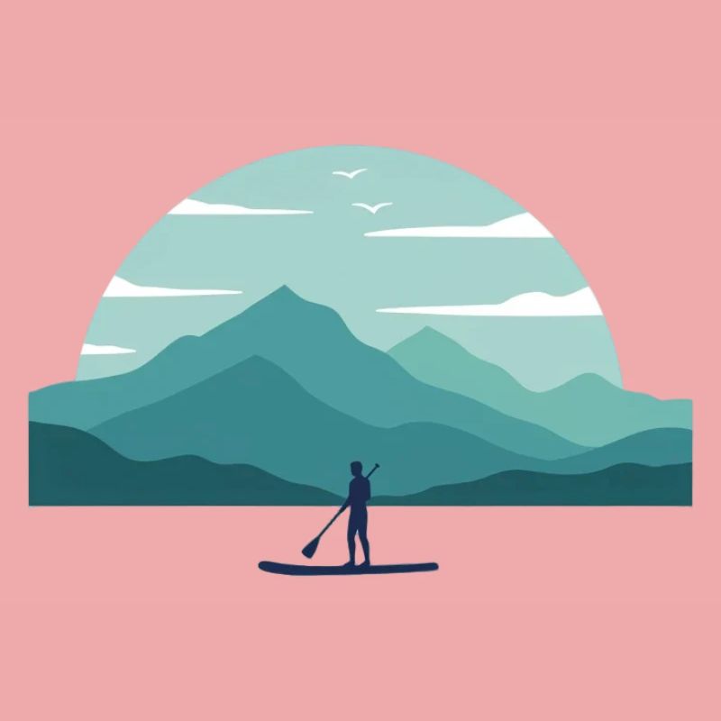 Paddleboard Aube sur les sommets