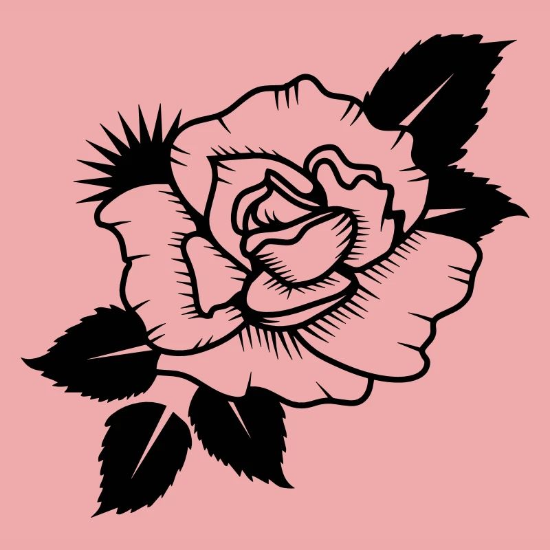 gezeichnete Rose