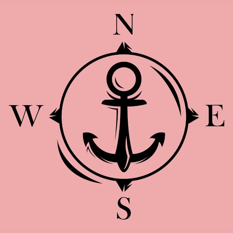 Compass Anchor North Symbol Logo Vector Graphic