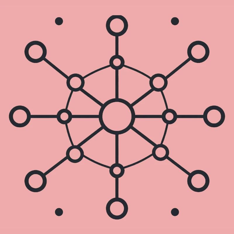 Central Network Star Pattern
